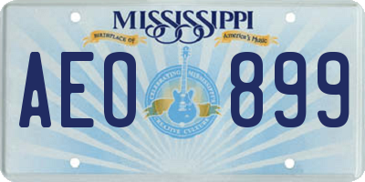 MS license plate AEO899