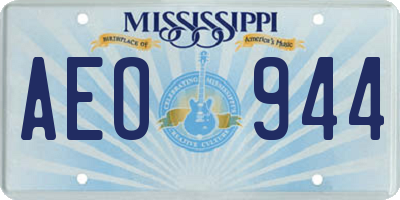 MS license plate AEO944