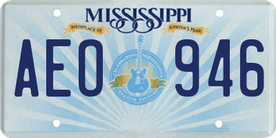 MS license plate AEO946