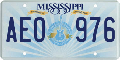 MS license plate AEO976