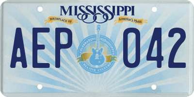 MS license plate AEP042