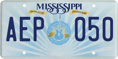 MS license plate AEP050