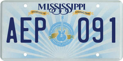 MS license plate AEP091