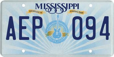 MS license plate AEP094