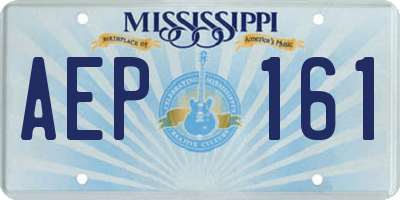 MS license plate AEP161