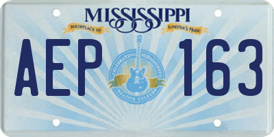 MS license plate AEP163