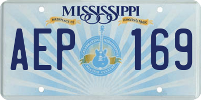 MS license plate AEP169