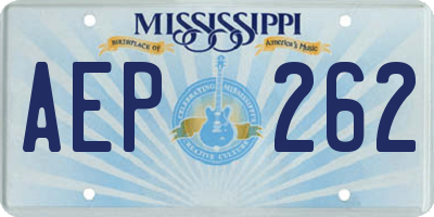 MS license plate AEP262