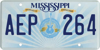 MS license plate AEP264