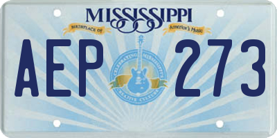 MS license plate AEP273