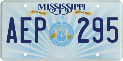 MS license plate AEP295