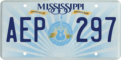 MS license plate AEP297