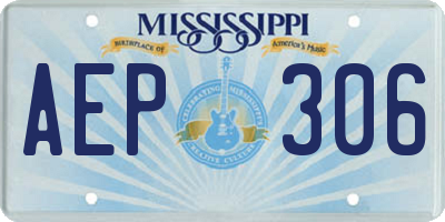 MS license plate AEP306
