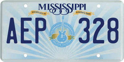MS license plate AEP328