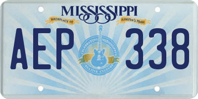 MS license plate AEP338