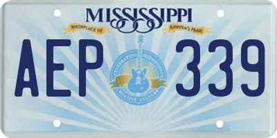MS license plate AEP339