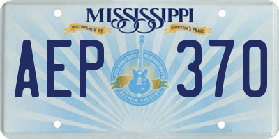 MS license plate AEP370