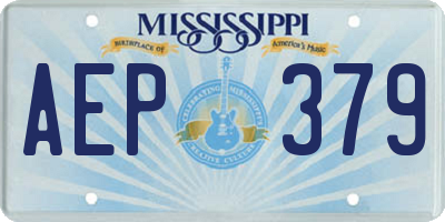 MS license plate AEP379