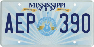 MS license plate AEP390