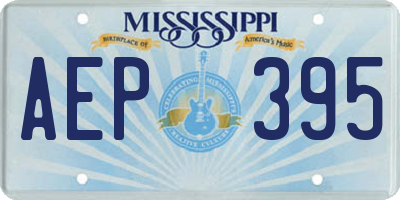 MS license plate AEP395