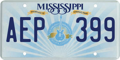 MS license plate AEP399