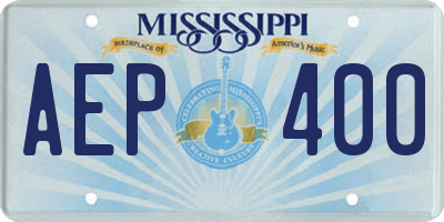 MS license plate AEP400