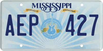 MS license plate AEP427