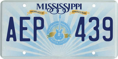MS license plate AEP439