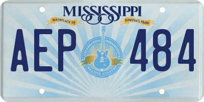 MS license plate AEP484