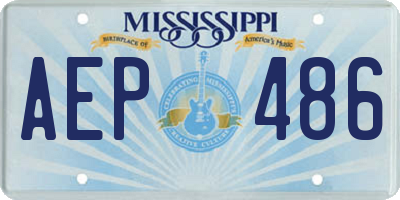 MS license plate AEP486