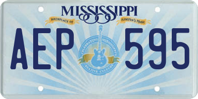 MS license plate AEP595