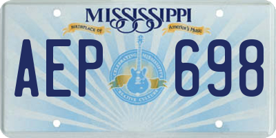 MS license plate AEP698