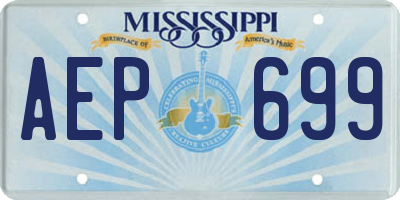 MS license plate AEP699