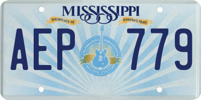 MS license plate AEP779