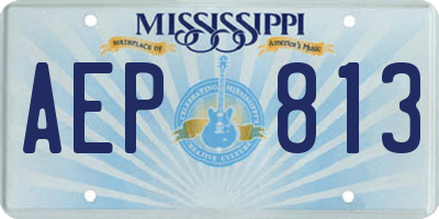 MS license plate AEP813