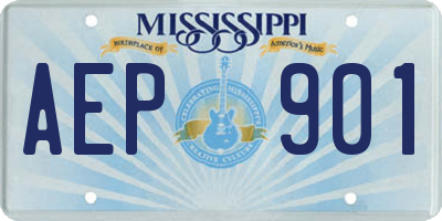 MS license plate AEP901