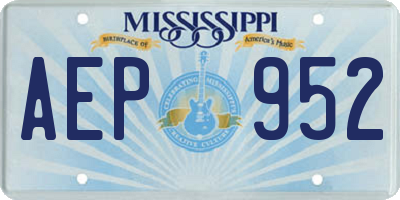 MS license plate AEP952