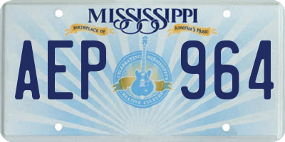 MS license plate AEP964