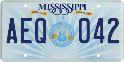 MS license plate AEQ042