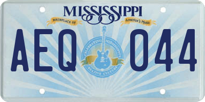 MS license plate AEQ044
