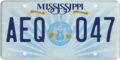 MS license plate AEQ047