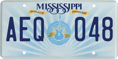 MS license plate AEQ048