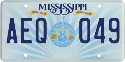 MS license plate AEQ049