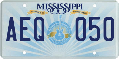 MS license plate AEQ050