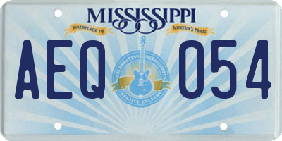 MS license plate AEQ054