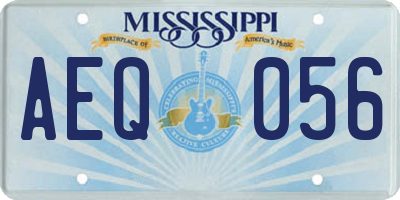 MS license plate AEQ056