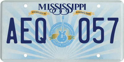 MS license plate AEQ057