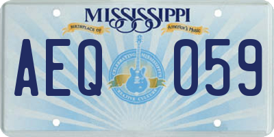 MS license plate AEQ059