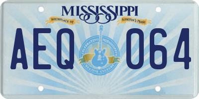 MS license plate AEQ064