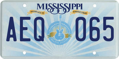 MS license plate AEQ065